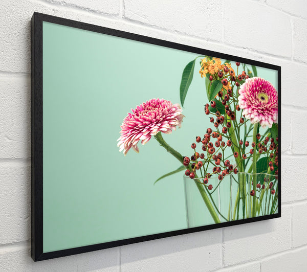 Vase of flowers with berries
