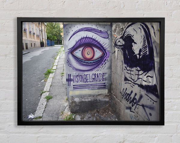 Aufgesprühtes Auge