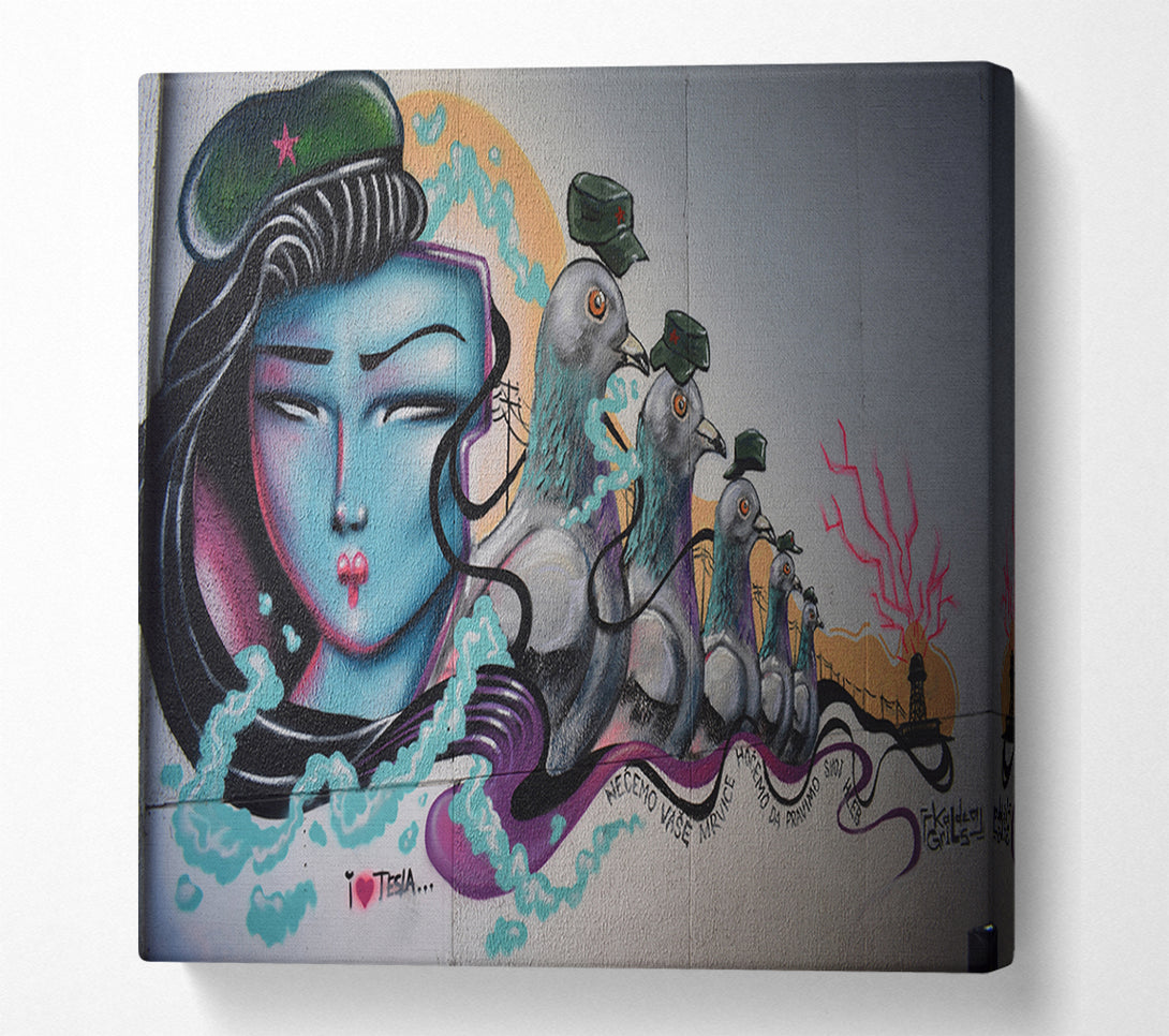  A Canvas Print of Political graffiti Canvas Art