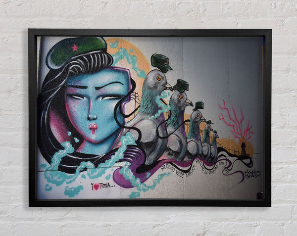 Political graffiti Framed Print