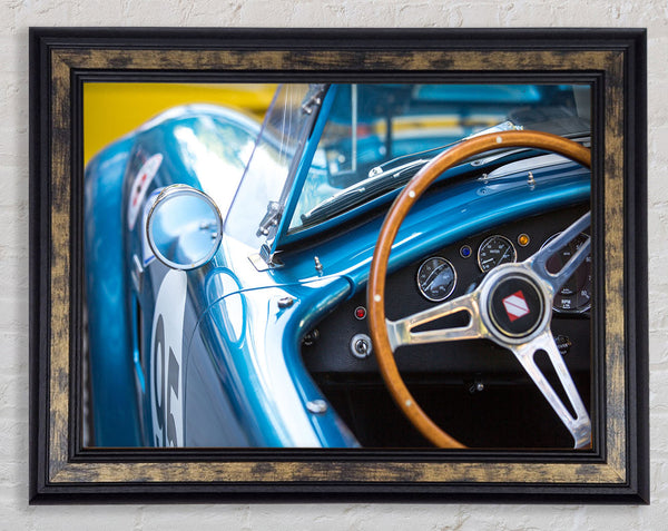 Inside perspective sports car Framed Print