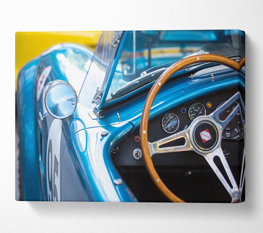 Inside perspective sports car Canvas Wall Art