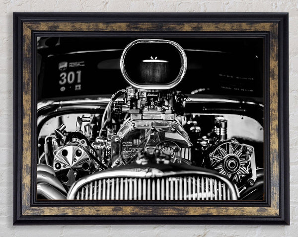 Huge block engine Framed Print