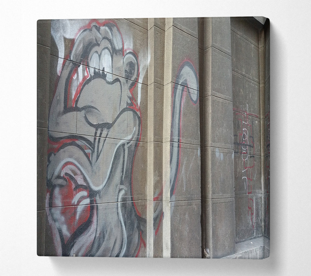  A Canvas Print of Monkey on the wall Canvas Wall Art