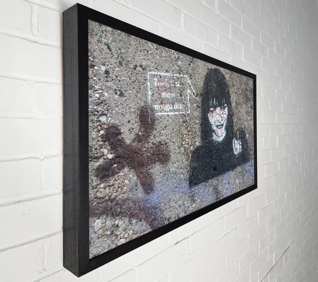  A Canvas Print of Creepy woman art Canvas Print
