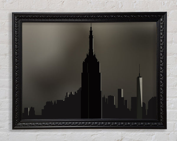 Empire state building illustration Framed Print