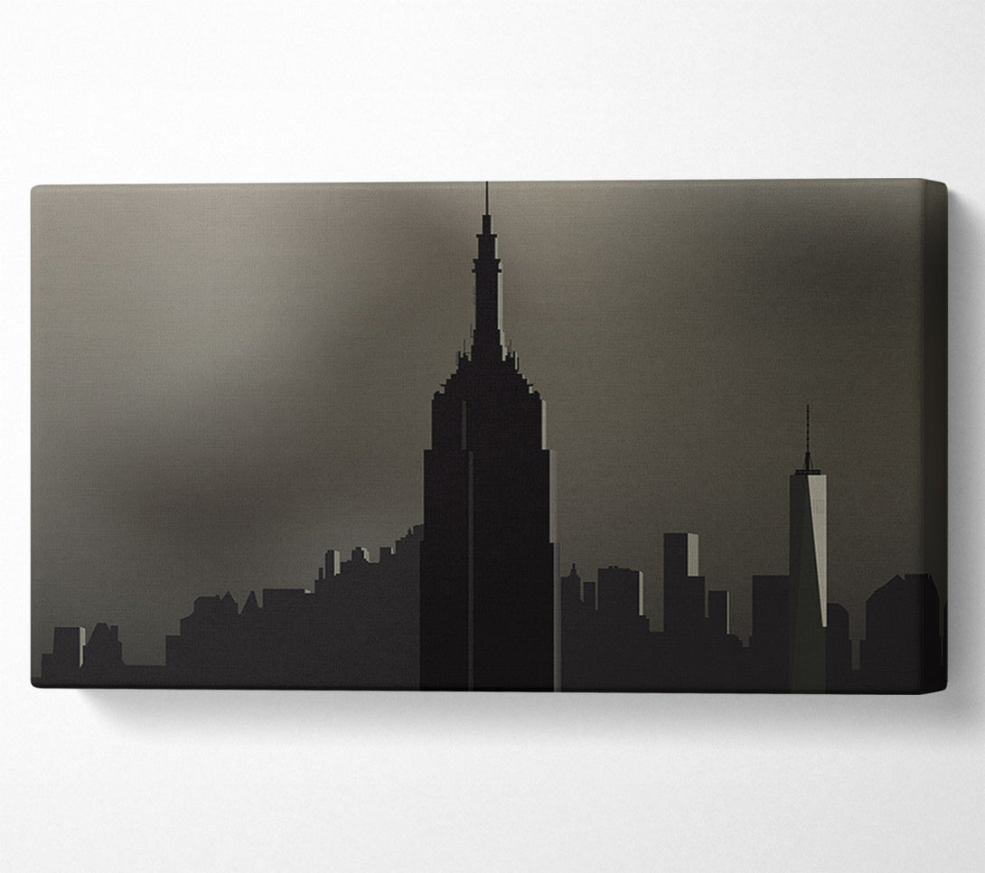  A Canvas Print of Empire state building illustration Canvas Wall Art