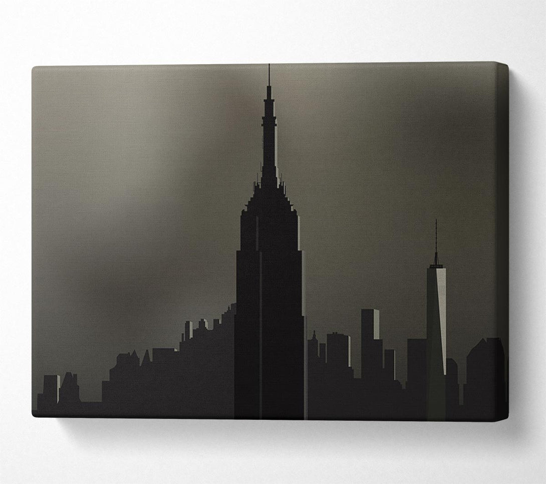  A Canvas Print of Empire state building illustration Canvas Wall Art