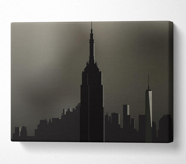  A Canvas Print of Empire state building illustration Canvas Wall Art