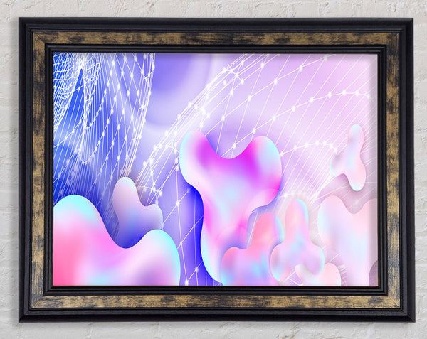 Grids and curvitures Framed Print
