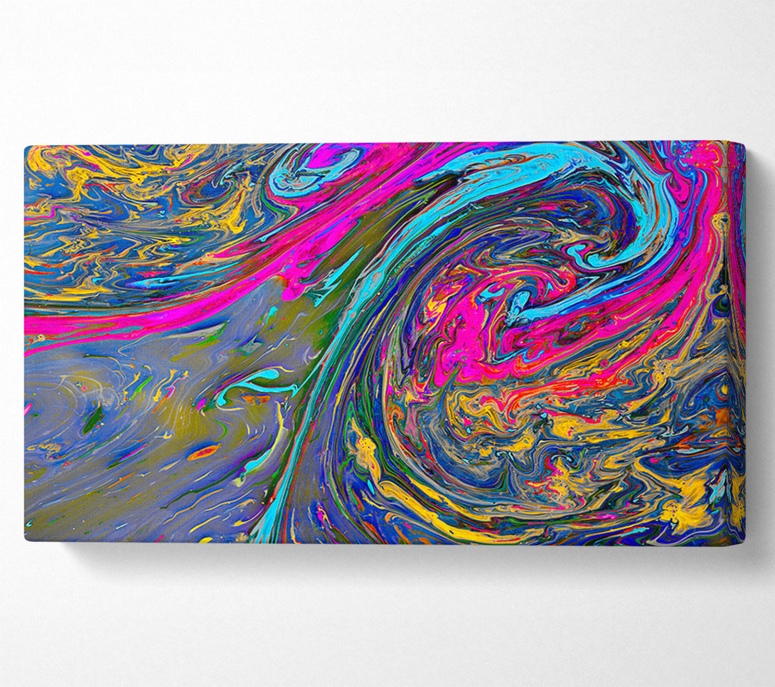  A Canvas Print of Paint flows and mixes Canvas Wall Art