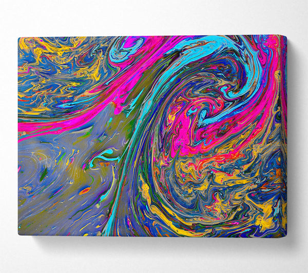  A Canvas Print of Paint flows and mixes Canvas Wall Art