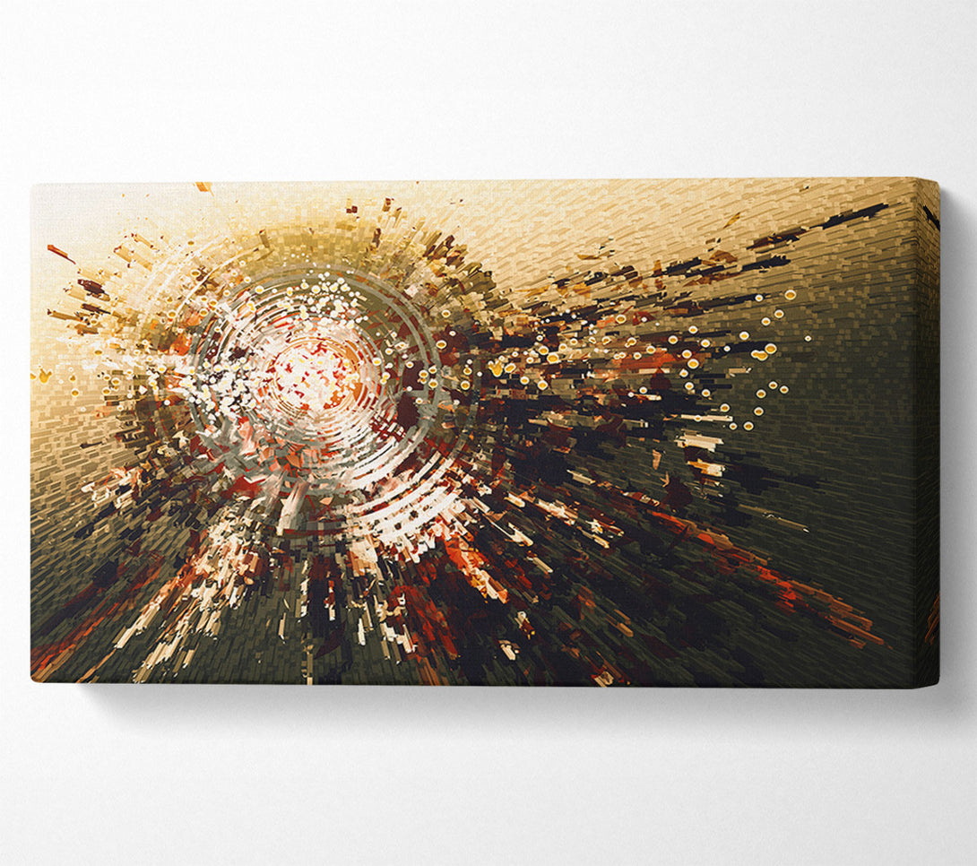  A Canvas Print of Circular explosion of cubes Canvas Art