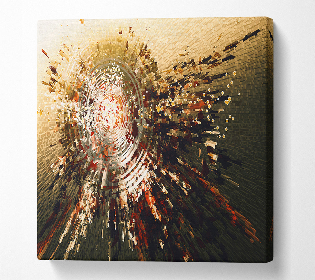  A Canvas Print of Circular explosion of cubes Canvas Art