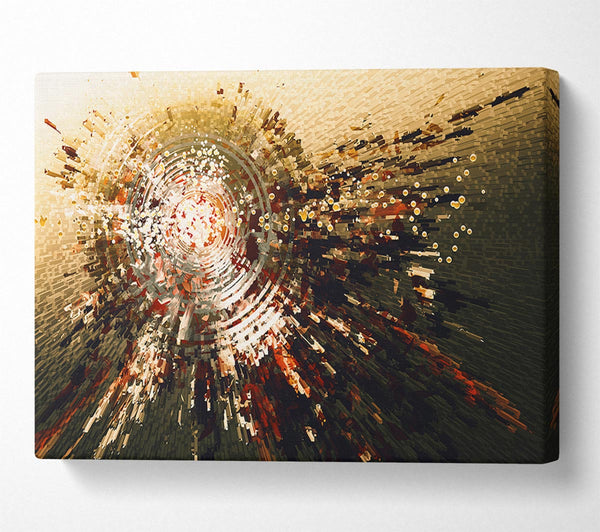 A Canvas Print of Circular explosion of cubes Canvas Art