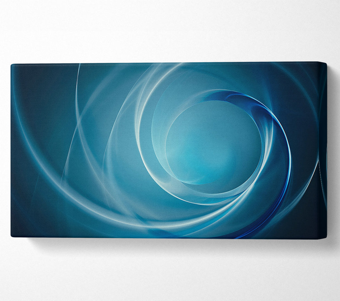  A Canvas Print of Blue circles and flows Canvas Wall Art