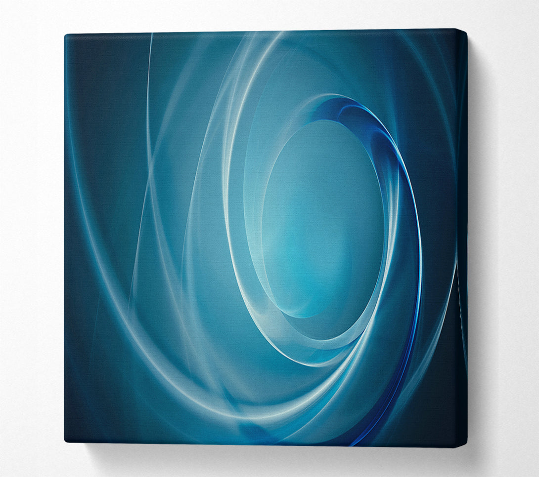  A Canvas Print of Blue circles and flows Canvas Wall Art