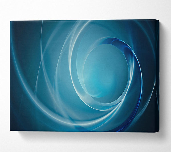  A Canvas Print of Blue circles and flows Canvas Wall Art