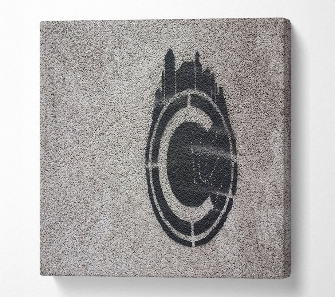  A Canvas Print of Circle spray shapes Canvas Art