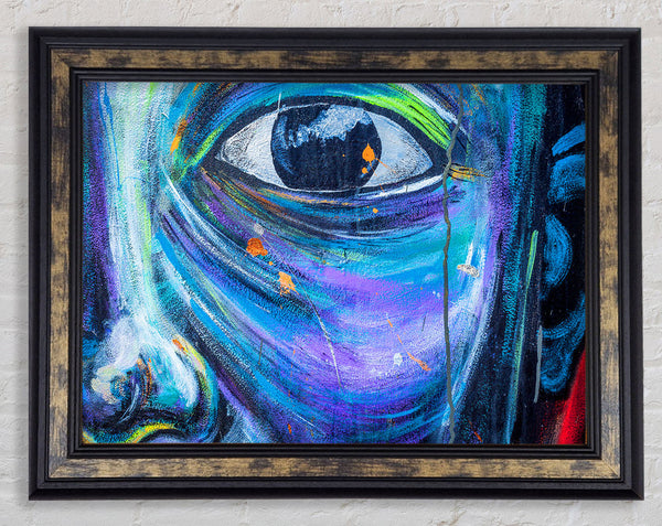 Eye And Face Framed Print