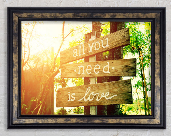 All You Need Is Love Framed Print