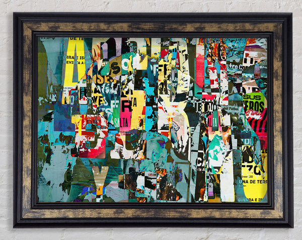 Graphic Collage Framed Print
