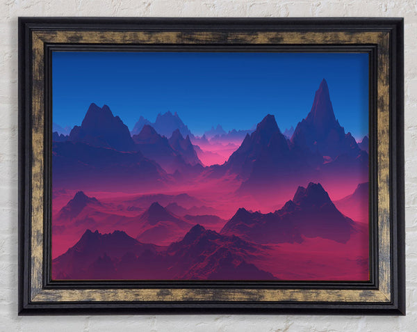 Red To Blue Horizon Framed Print
