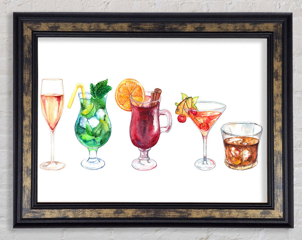 Cocktails Of Summer Framed Print
