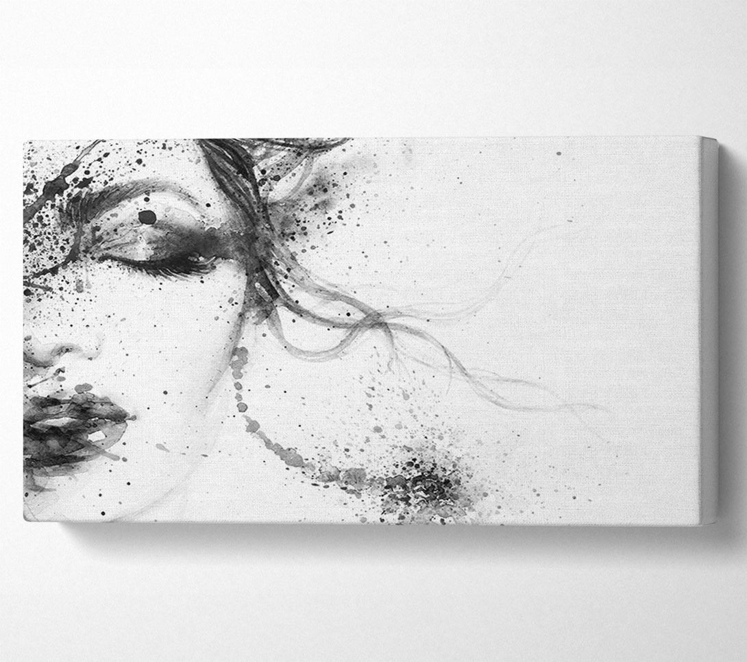  A Canvas Print of Watercolour Woman Face Canvas Wall Art