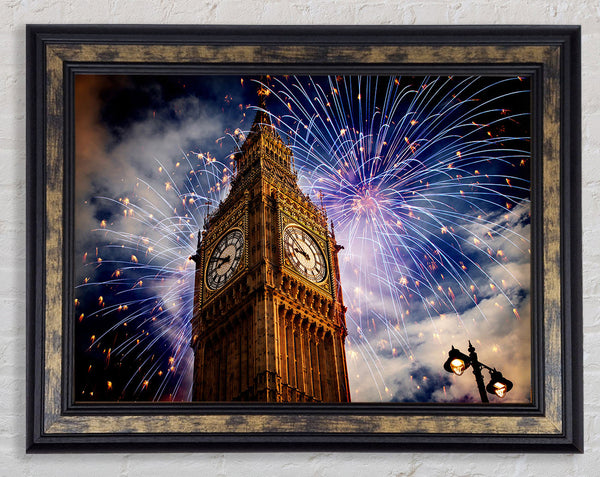 Big Ben On New Years Framed Print