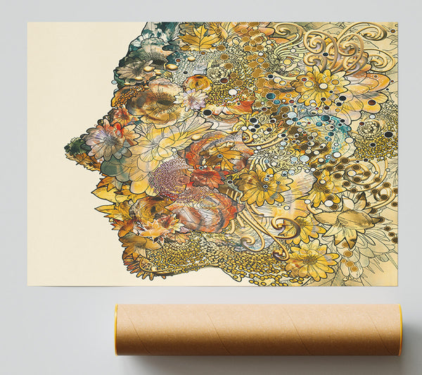 Floral Face Giclee Print