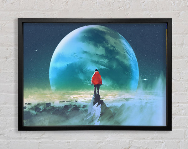 Aquarell „Auf den Mond starren“