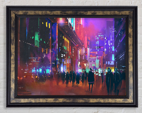 City Of Night People Framed Print