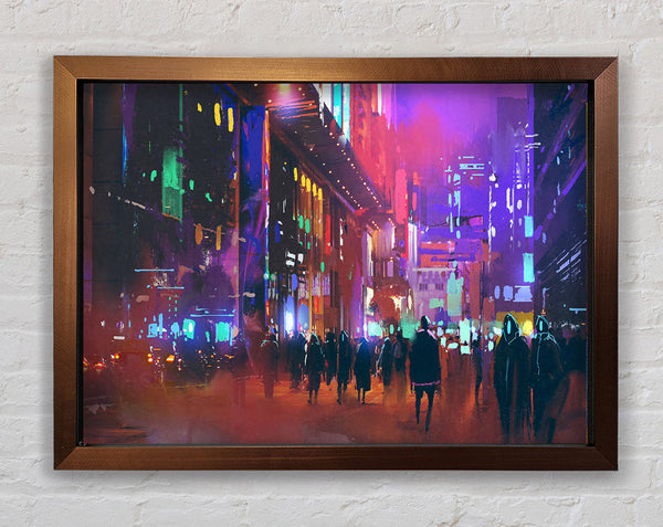 City Of Night People Framed Print