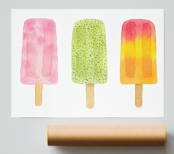 A Trio Of Lollies Giclee Print