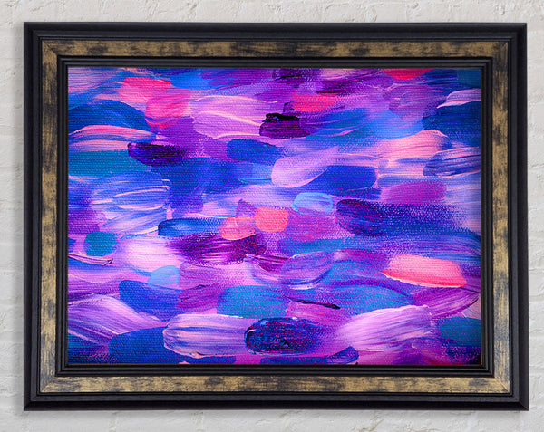 Purple And Lilac Brush Strokes Framed Print