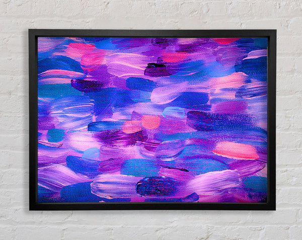 Purple And Lilac Brush Strokes Framed Print