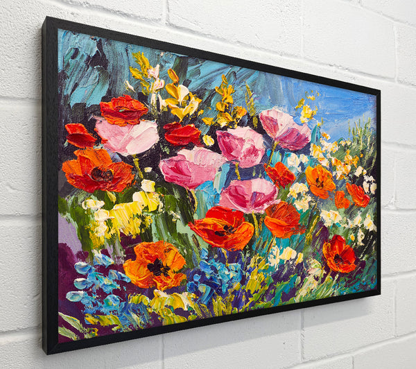 Mixed Poppies In The Sun