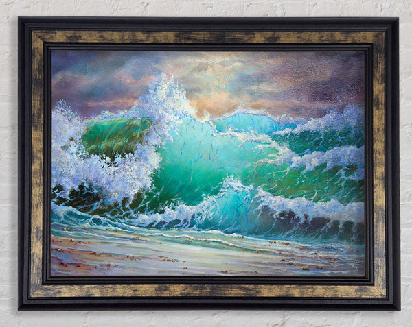 Crashing Waters Of Paint Framed Print