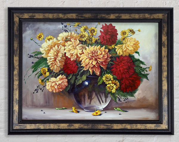 Vase Of Flowers Painting Framed Print