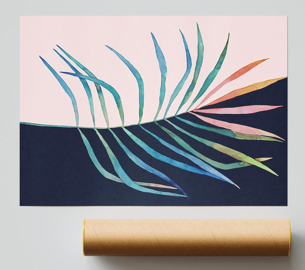 Palm Leaf Mid Century Print
