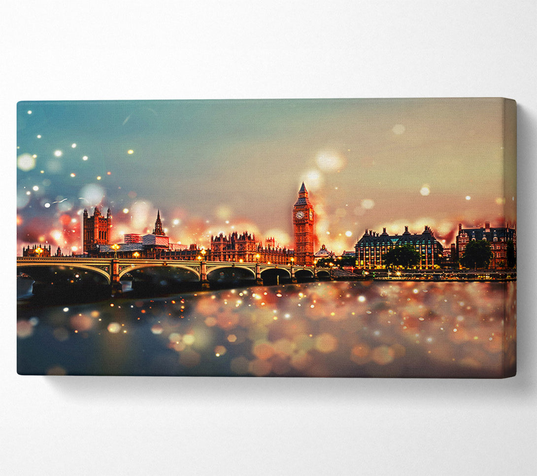  A Canvas Print of Bokeh London Houses Of Parliament Canvas Print