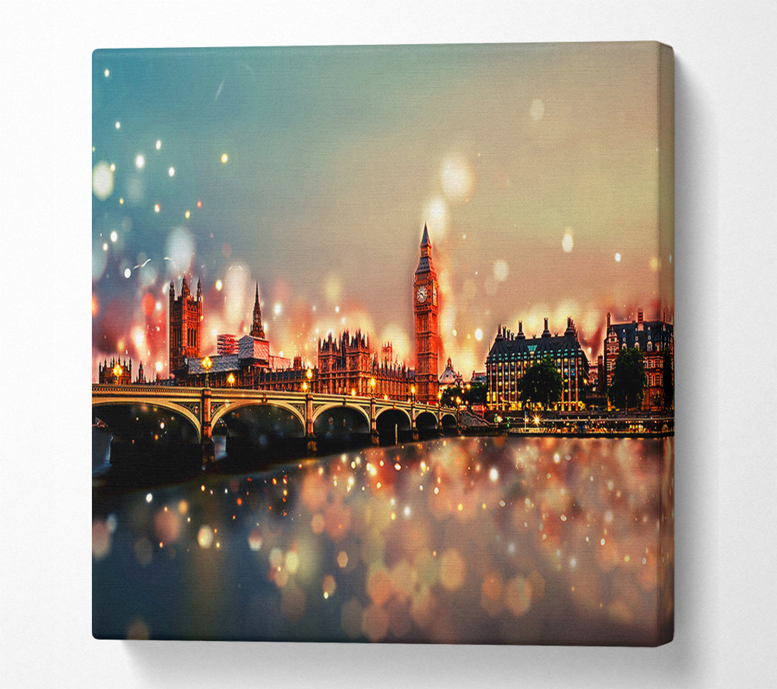  A Canvas Print of Bokeh London Houses Of Parliament Canvas Print