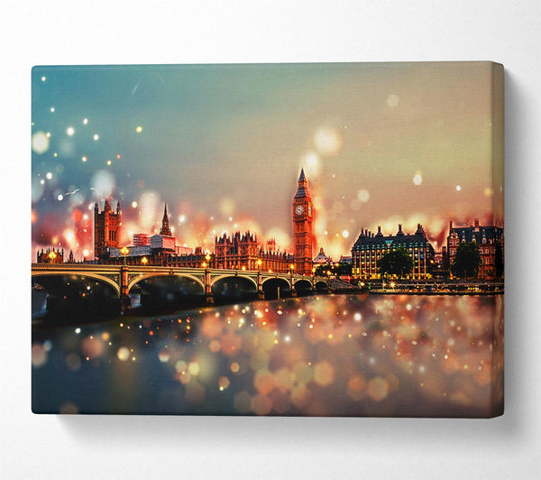  A Canvas Print of Bokeh London Houses Of Parliament Canvas Print