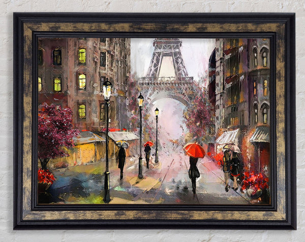 Eiffel Tower At Dusk Framed Print