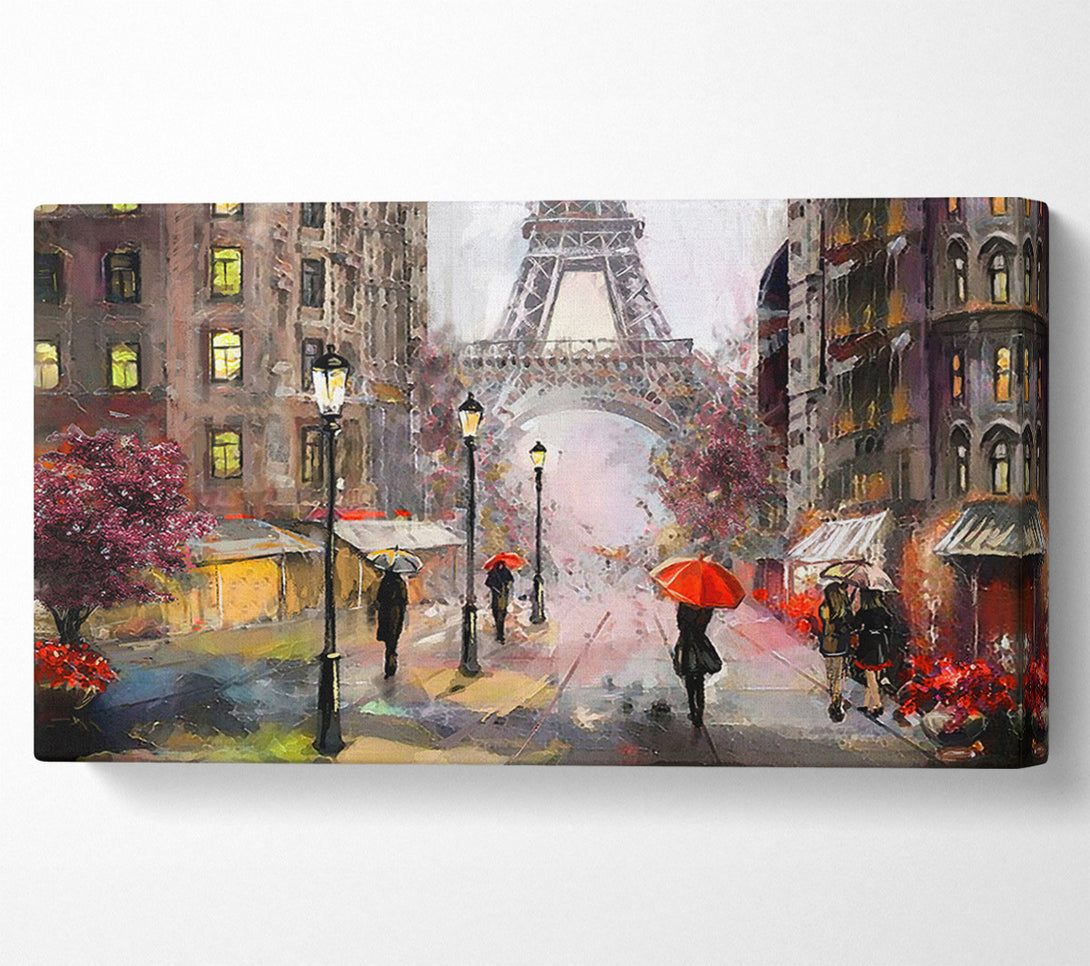  A Canvas Print of Eiffel Tower At Dusk Canvas Wall Art