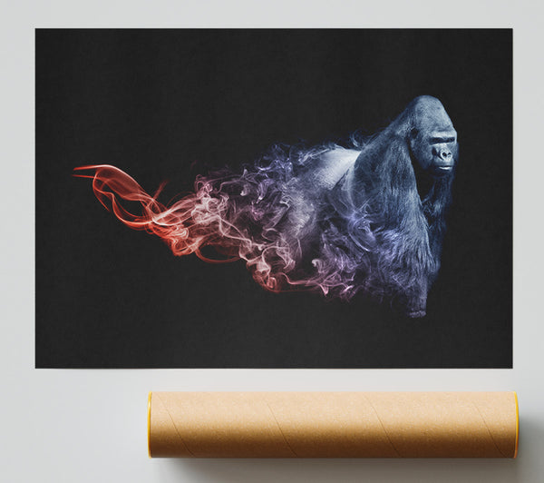 Smokey Gorilla Poster