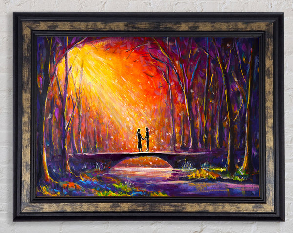 Meeting In The Forest Framed Print