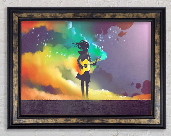 Colourful Acoustic Jets Framed Print