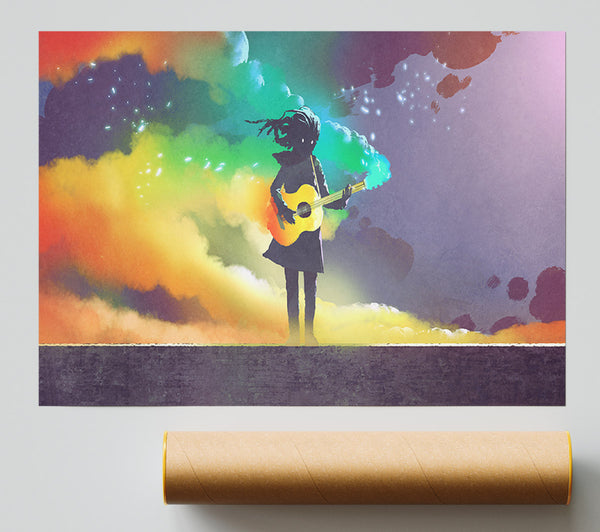 Colourful Acoustic Jets Print